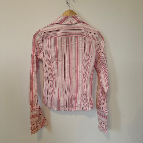 pink stripped tommy hilfiger blouse - Picture 3 of 3